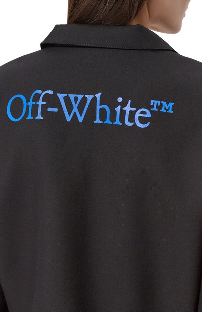 Жакет из шерсти и лиоцелла OFF-WHITE черного цвета по цене 92950 руб., арт. 0WEF12LF25FAB001, фото 5 Жакет из шерсти и лиоцелла OFF-WHITE, арт. 0WEF12LF25FAB001, фото 5