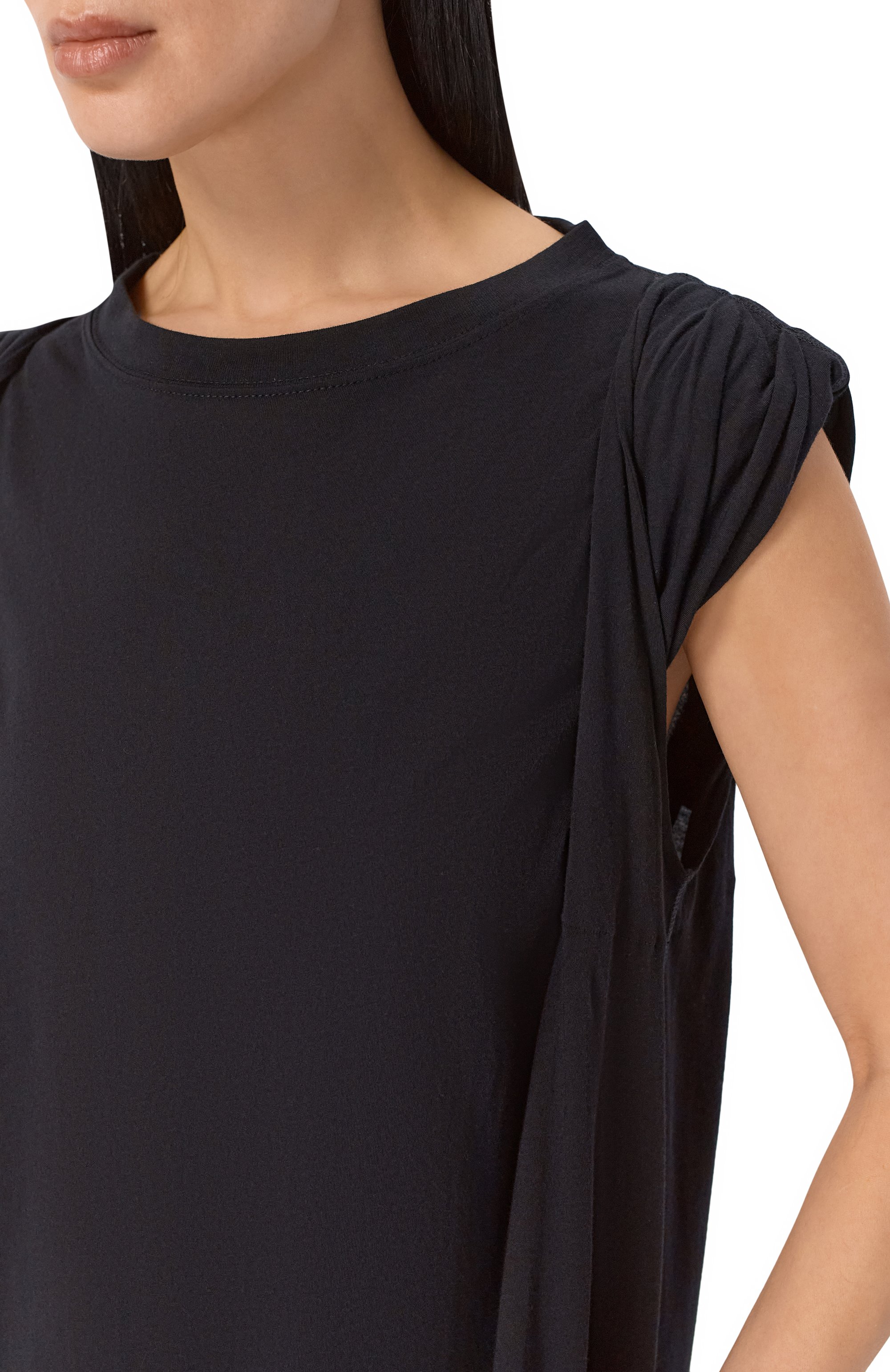 Хлопковое платье DRIES VAN NOTEN черного цвета по цене 61800 руб., арт. 011131/3606, фото 4 Хлопковое платье DRIES VAN NOTEN, арт. 011131/3606, фото 4