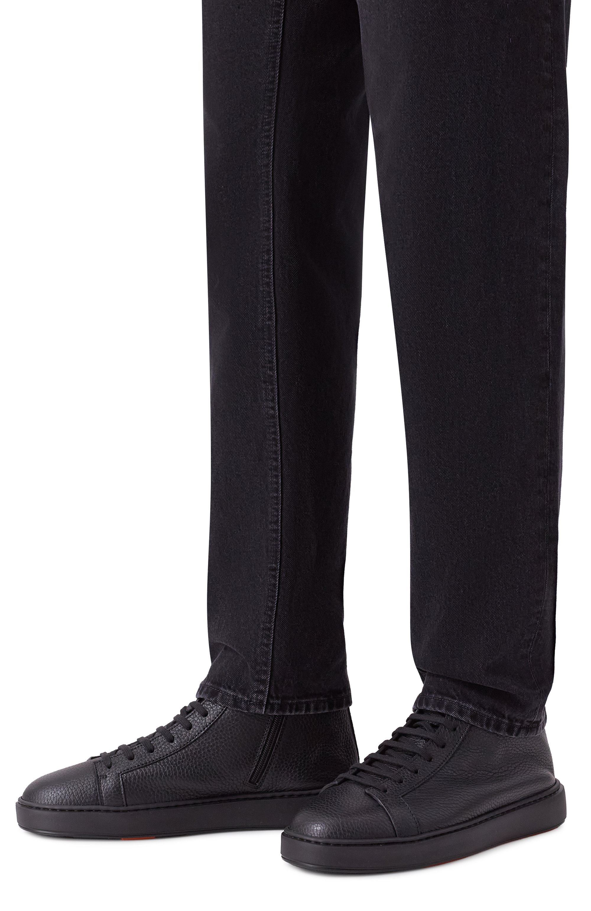 Кожаные кеды cleanic SANTONI, арт. MBCG22141NEAPIAC, фото 3