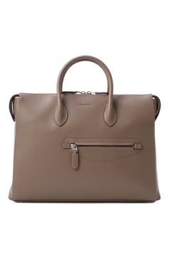 Мужская портфель SANTONI бежевого цвета, арт. UFBGA2715EN-AVGP | Фото 1 (Размер: large; Драгоценные камни: Проставлено; Материал сплава: Проставлено; Ремень/цепочка: На ремешке; Материал: Натуральная кожа; Сумки-технические: Портфели)