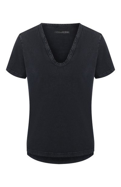 Женская хлопковая футболка ZADIG AND VOLTAIRE, арт. SJTS7406F