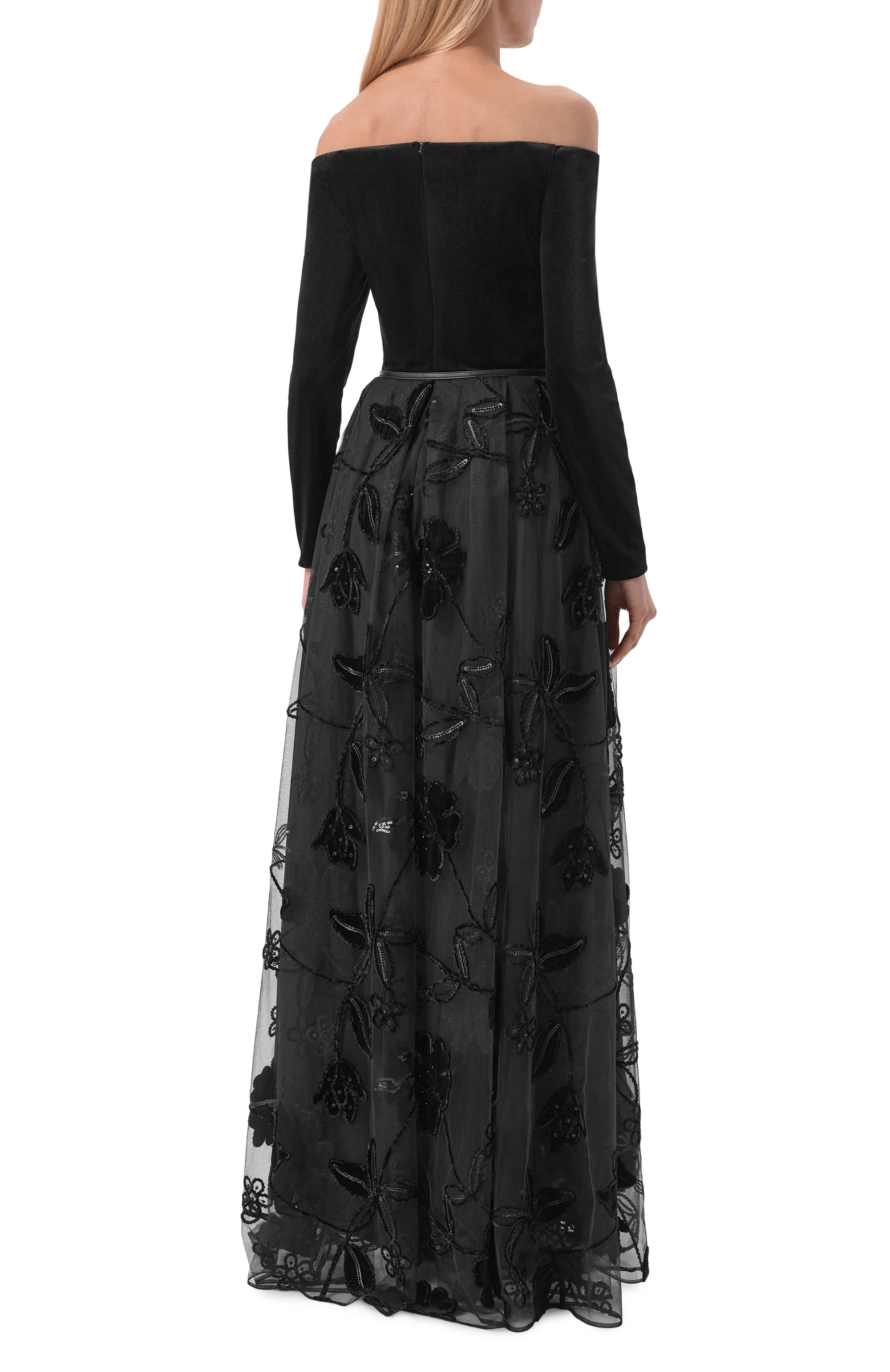Комбинированное платье ELIE SAAB, арт. D0799NP25/TUV01, фото 3
