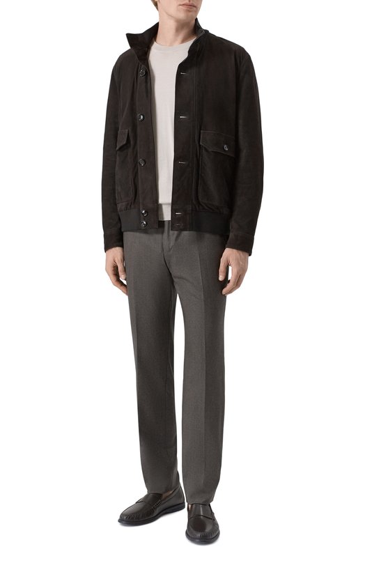 Шерстяные брюки Zegna 75A812/830F21A Коричневый  75A812/830F21A Фото 2