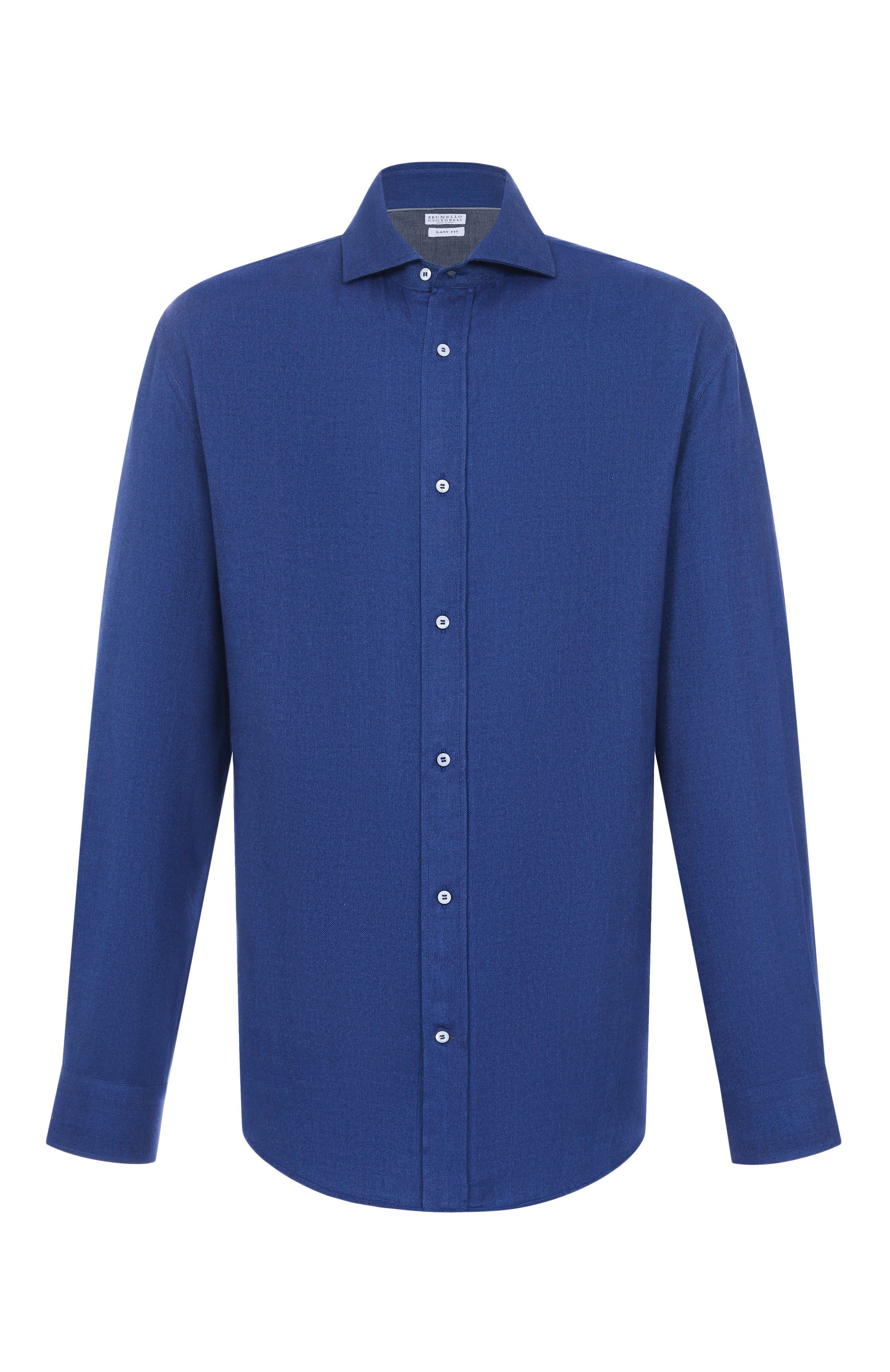 Рубашка из хлопка и лиоцелла BRUNELLO CUCINELLI, арт. MY6370627W, фото 1