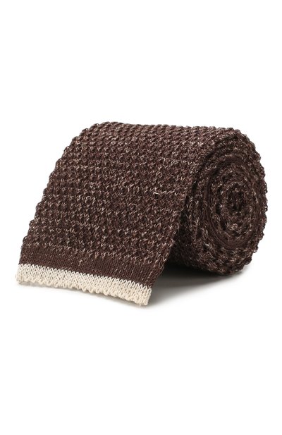 Галстук из хлопка и льна BRUNELLO CUCINELLI, арт. MQ8560018, фото 1