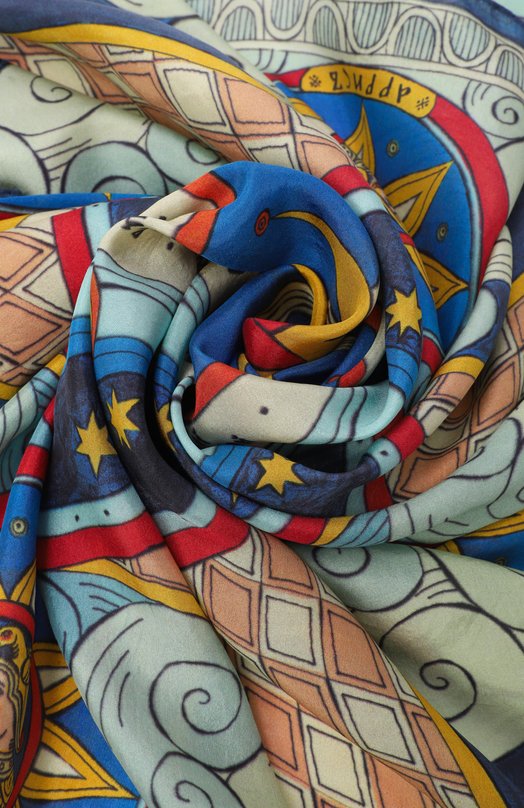 Шелковый платок Небесный хоровод Gourji 91145037/4161172 Синий  91145037/4161172 Фото 3