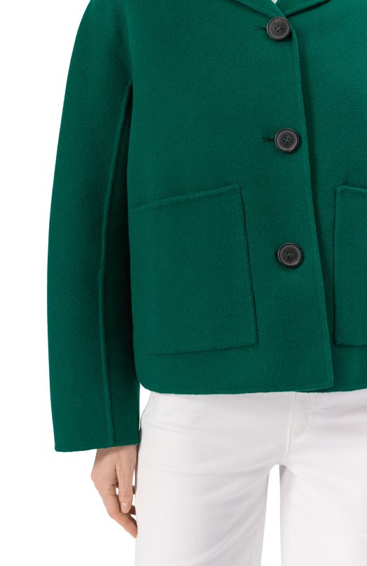 Шерстяное полупальто Weekend Max Mara SALE Зелёный  SALE Фото 5