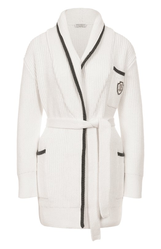 Хлопковый кардиган Brunello Cucinelli MSB581306 Белый MSB581306