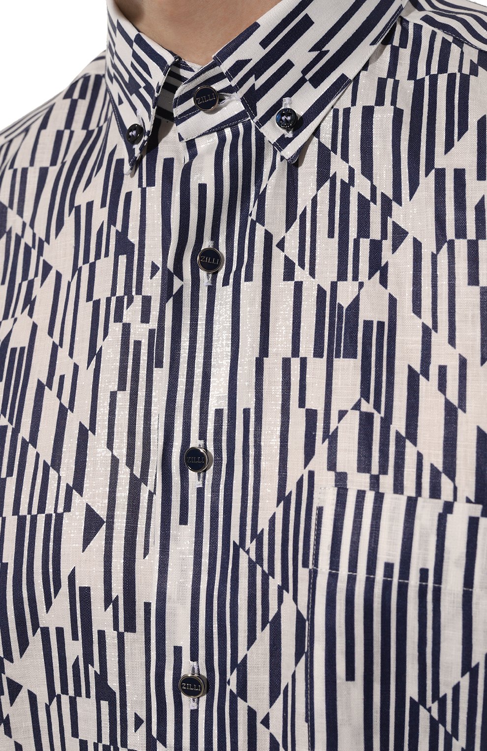 Льняная рубашка ZILLI, арт. MFZ-3192-8526/0002, фото 5