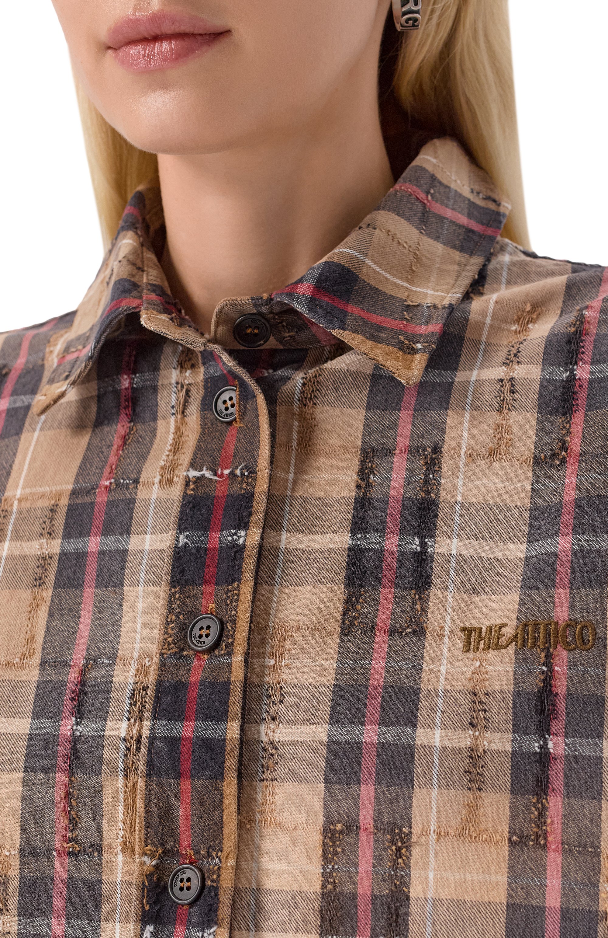 Хлопковая рубашка THE ATTICO, арт. 251WCH00004/CCC116BR, фото 5