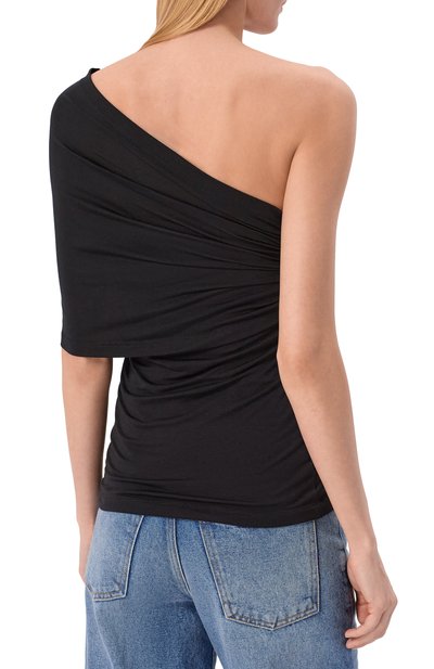 Топ из лиоцелла HELMUT LANG черного цвета по цене 30750 руб., арт. P06HW508, фото 4 Топ из лиоцелла HELMUT LANG, арт. P06HW508, фото 4