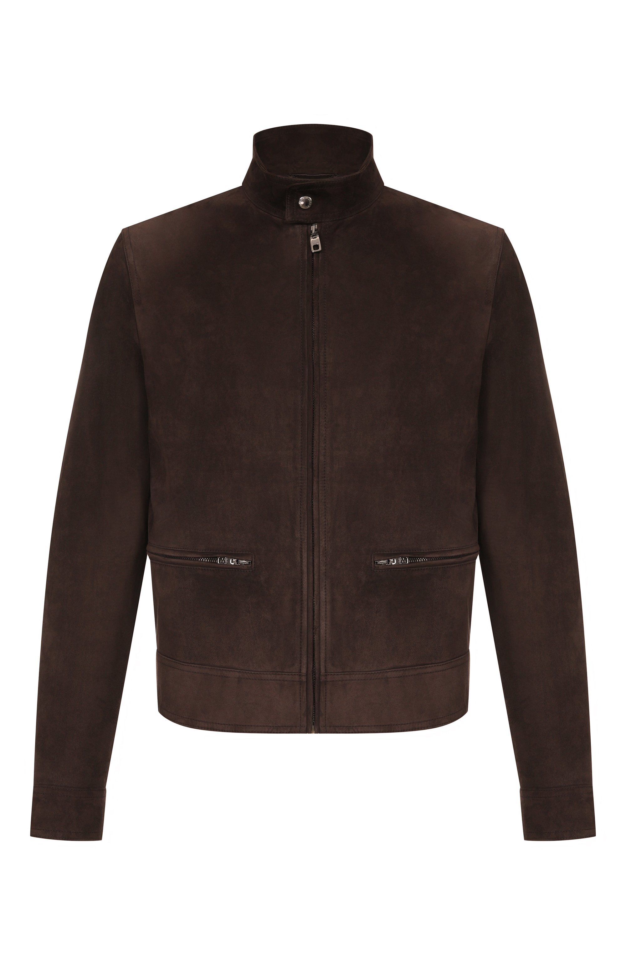 Замшевая куртка DOLCE & GABBANA темно-коричневого цвета по цене 799500 руб., арт. G9AWML/HULU2, фото 1 Замшевая куртка DOLCE & GABBANA, арт. G9AWML/HULU2, фото 1