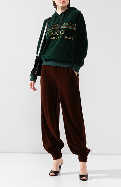 Хлопковое худи GUCCI зеленого цвета по цене 89950 руб., арт. 595773/XJBT1, фото 2 Хлопковое худи GUCCI, арт. 595773/XJBT1, фото 2
