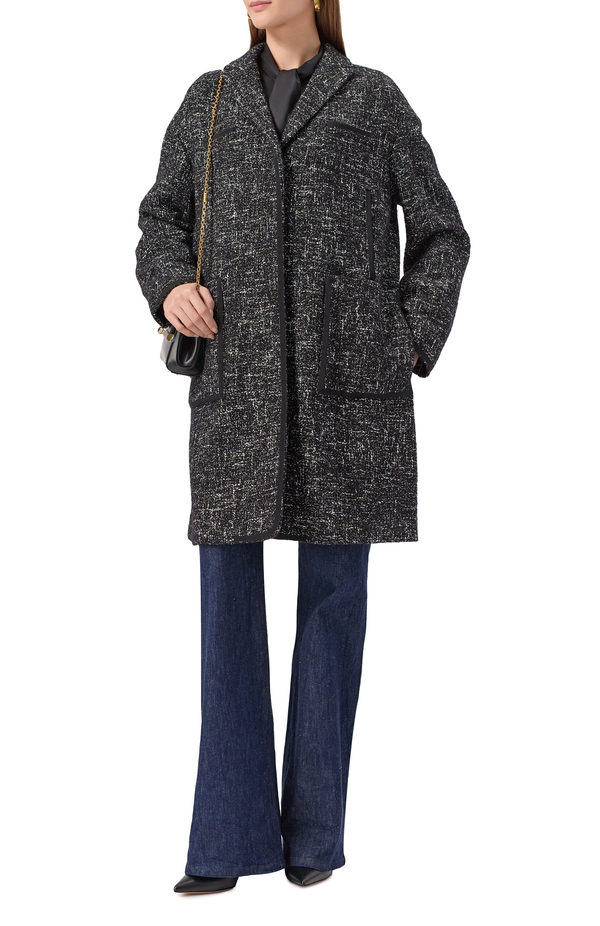 Пальто GIAMBATTISTA VALLI темно-серого цвета по цене 423000 руб., арт. 25FWPVCA8018/13BIL, фото 2 Пальто GIAMBATTISTA VALLI, арт. 25FWPVCA8018/13BIL, фото 2