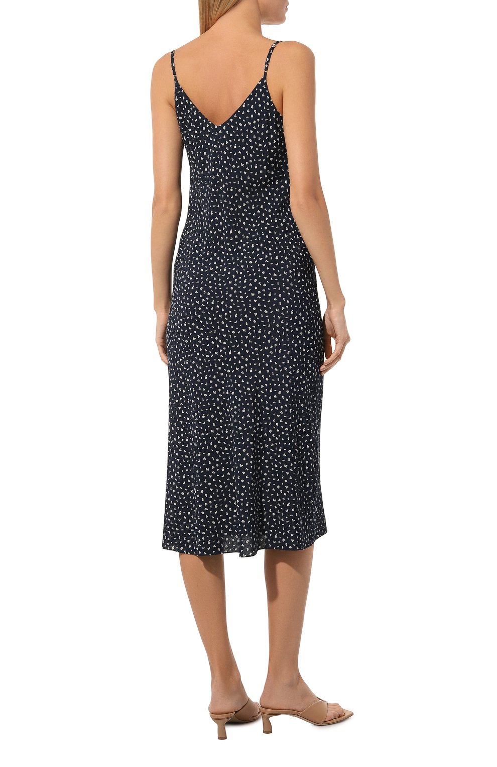 Платье из вискозы NOBLE&BRULEE темно-синего цвета по цене 32000 руб., арт. NB04/190523/5416, фото 4 Платье из вискозы NOBLE&BRULEE, арт. NB04/190523/5416, фото 4