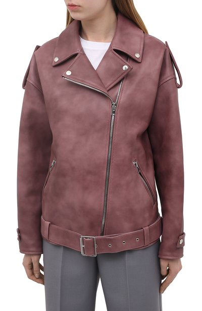 Кожаная куртка BATS темно-розового цвета по цене 117000 руб., арт. FW20/S_020, фото 3 Кожаная куртка BATS, арт. FW20/S_020, фото 3