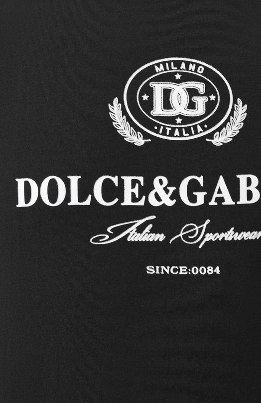 Хлопковая футболка Dolce & Gabbana G8RN8T/G7NUC Чёрный  G8RN8T/G7NUC Фото 6
