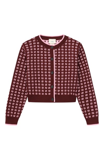 Хлопковый кардиган FENDI, арт. JFG244/AYMY/3A-6A