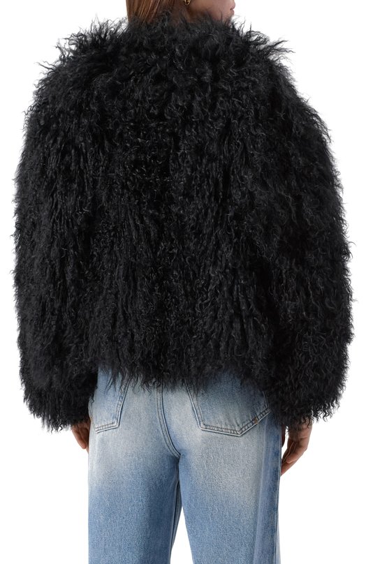 Шуба из ламы Sasha Kim SK-00001740 Чёрный  SK-00001740 Фото 4