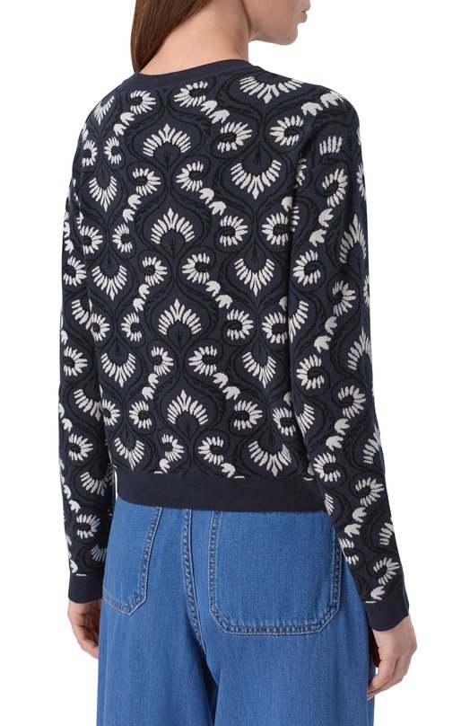 Пуловер из вискозы Weekend Max Mara WKDFARA0NE Синий  WKDFARA0NE Фото 4