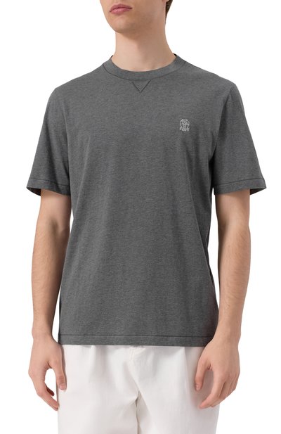 Хлопковая футболка BRUNELLO CUCINELLI, арт. M0B131328G, фото 3