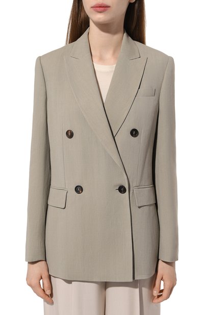 Жакет из вискозы и льна BRUNELLO CUCINELLI бежевого цвета по цене 343500 руб., арт. MH1262215, фото 3 Жакет из вискозы и льна BRUNELLO CUCINELLI, арт. MH1262215, фото 3