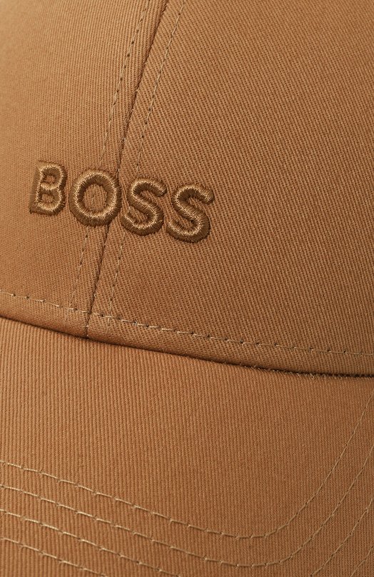 Хлопковая бейсболка BOSS 50519889 Бежевый  50519889 Фото 4
