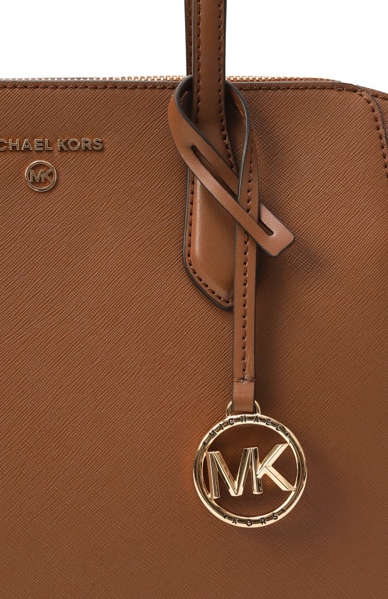 Женская сумка-тоут marilyn medium MICHAEL MICHAEL KORS коричневого цвета, арт. 30S2G6AT2L | Фото 3 (Размер: medium; Материал: Натуральная кожа; Автоматизация состава: Проставлено; Автоматизация ТО: Проставлено)
