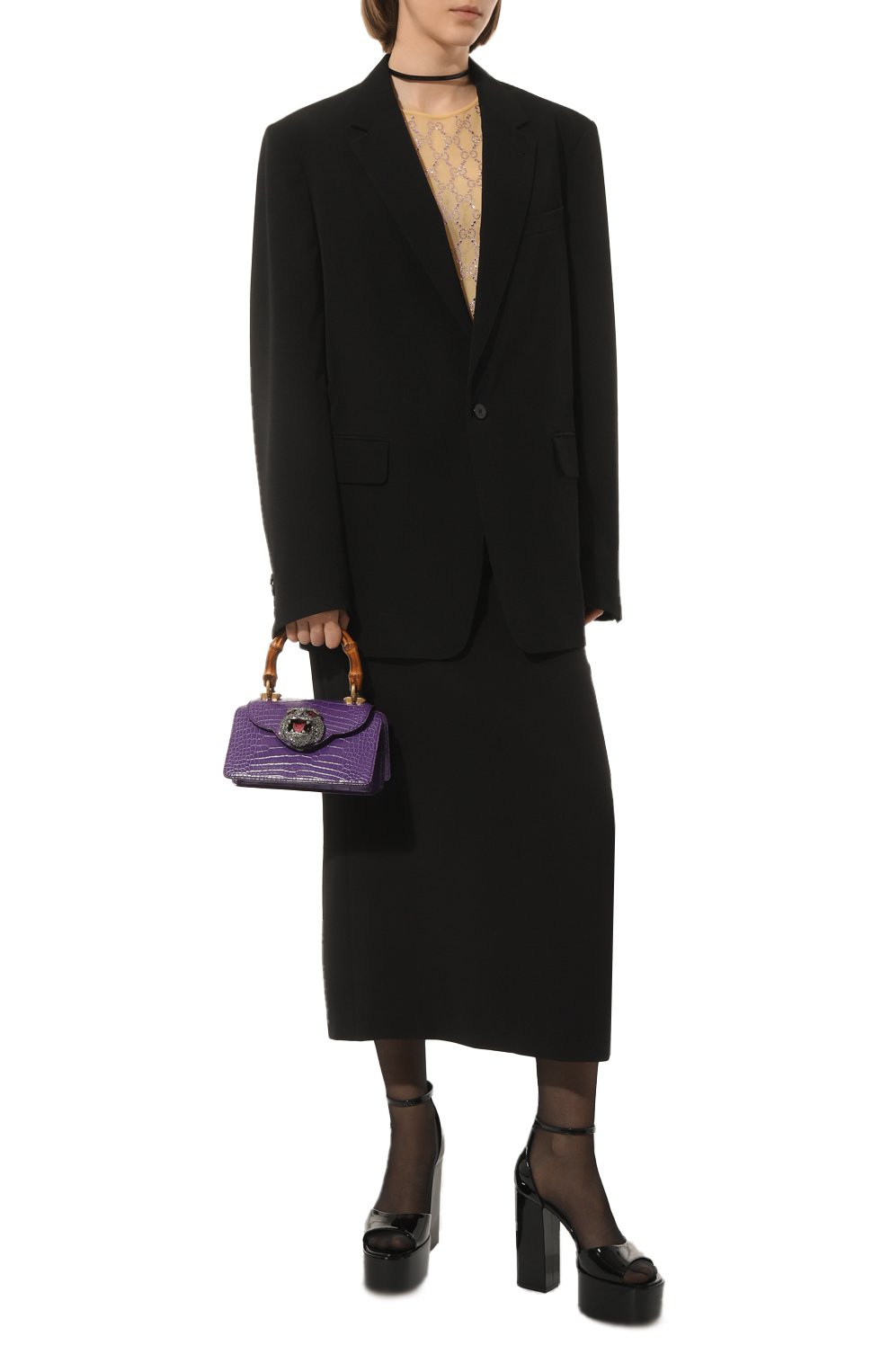 Сумка thiara из кожи аллигатора GUCCI, арт. 488667 EV4AR, фото 7