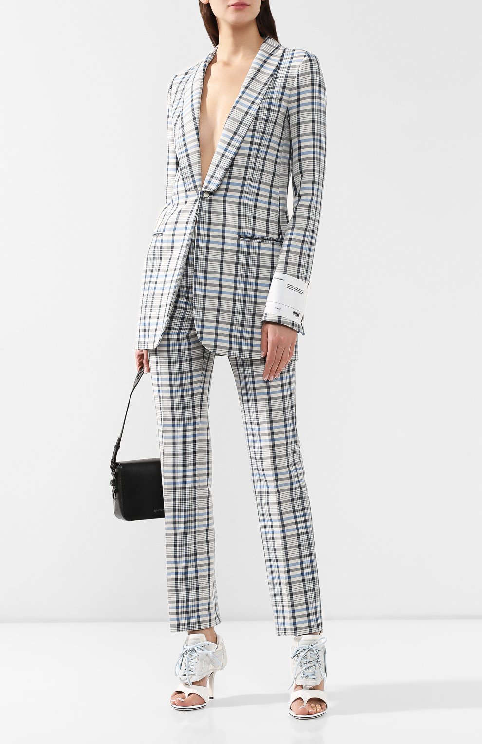 Хлопковый жакет OFF-WHITE серого цвета по цене 131500 руб., арт. 0WEF029S19D700449900, фото 2 Хлопковый жакет OFF-WHITE, арт. 0WEF029S19D700449900, фото 2