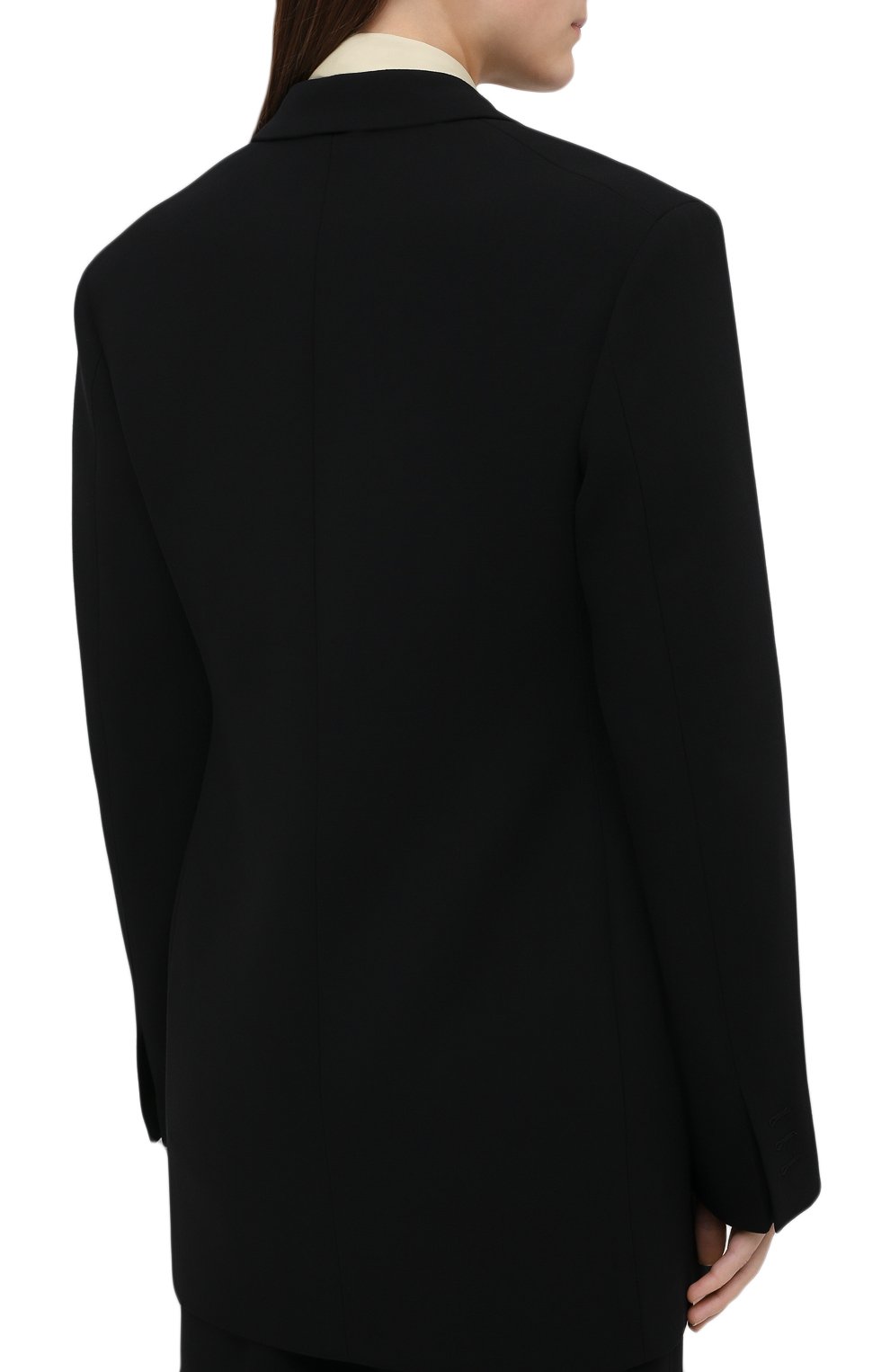 Шерстяной жакет JIL SANDER черного цвета по цене 242000 руб., арт. JSWR135310-WR201100, фото 4 Шерстяной жакет JIL SANDER, арт. JSWR135310-WR201100, фото 4