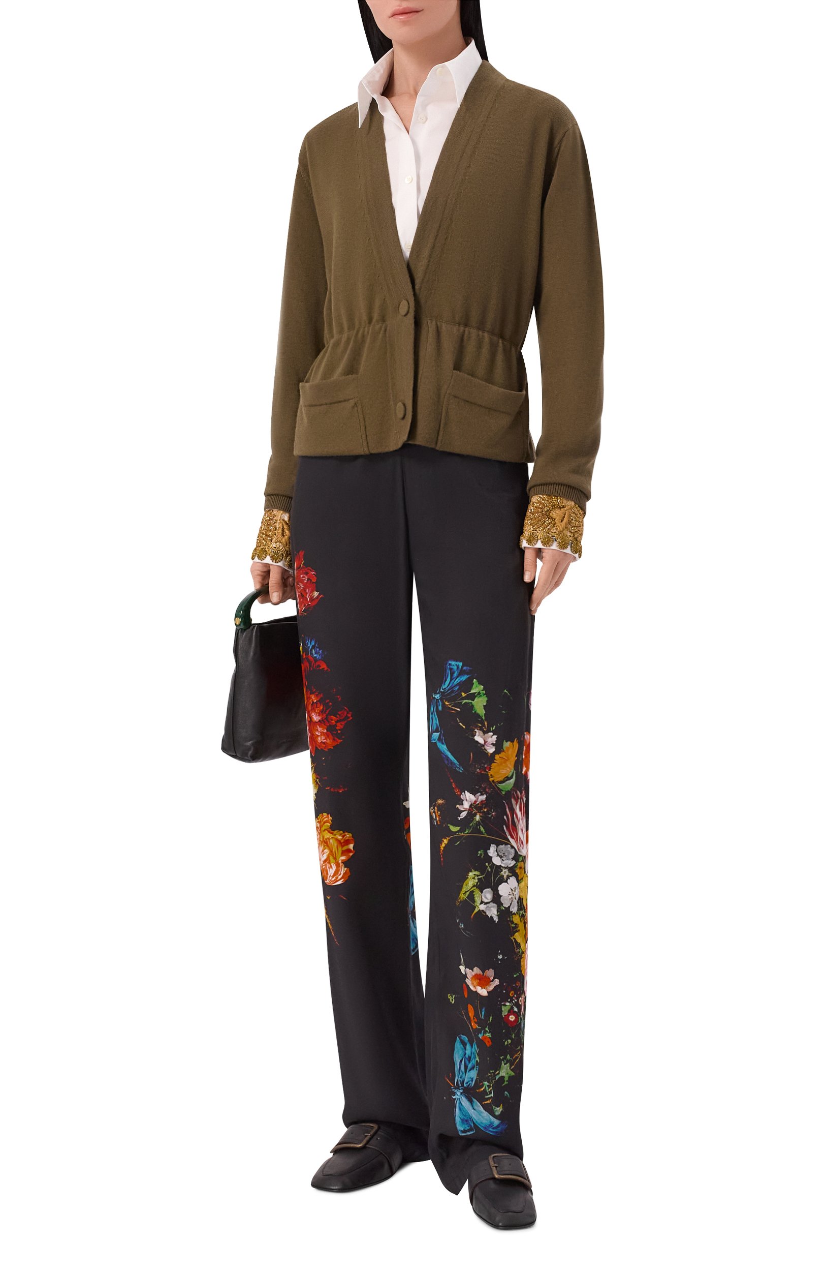 Брюки из вискозы DRIES VAN NOTEN черного цвета по цене 79550 руб., арт. 010901/4087, фото 2 Брюки из вискозы DRIES VAN NOTEN, арт. 010901/4087, фото 2