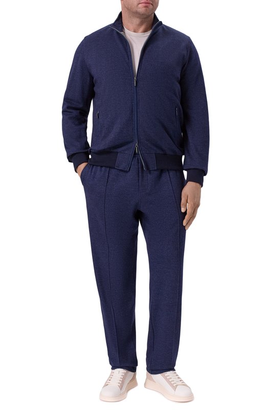 Толстовка из шерсти и хлопка Capobianco 19M454.SP00./58 Синий  19M454.SP00./58 Фото 2