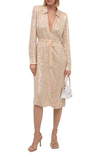 Платье из вискозы с отделкой пайетками DRIES VAN NOTEN, арт. 212-011039-3223, фото 2