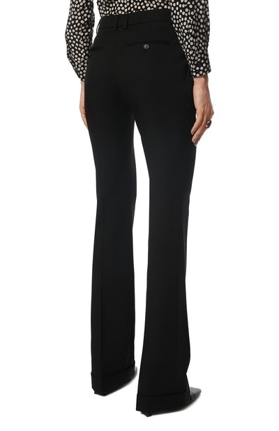 Шерстяные брюки SAINT LAURENT черного цвета по цене 104500 руб., арт. 679952/Y512W, фото 4 Шерстяные брюки SAINT LAURENT, арт. 679952/Y512W, фото 4