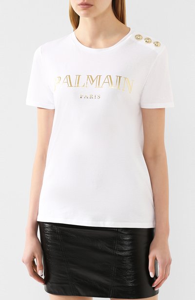 Хлопковая футболка BALMAIN, арт. TF11350/I366, фото 3