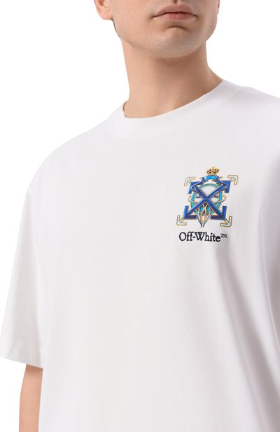 Хлопковая футболка OFF-WHITE, арт. 0MAA120S26JER003, фото 5