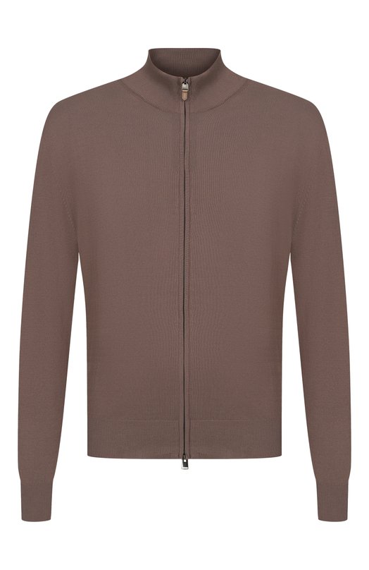 Хлопковый кардиган Canali C0022/MK02459 Коричневый C0022/MK02459