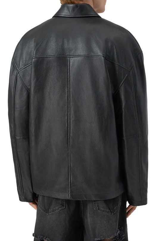 Кожаная куртка Balenciaga 831042/TSS01 Чёрный  831042/TSS01 Фото 4