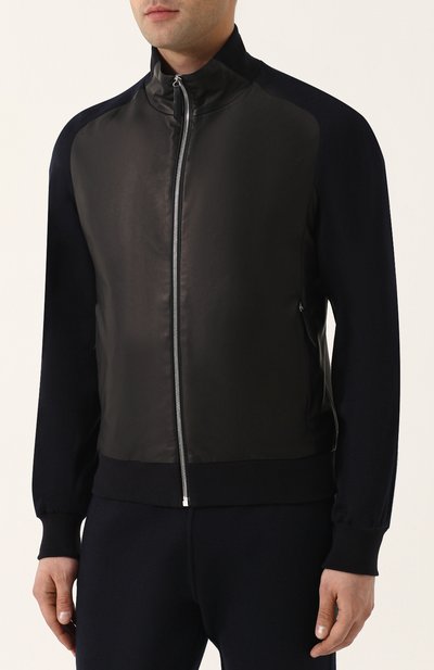 Куртка-бомбер из кожи и кашемира ANDREA CAMPAGNA, арт. 89200E11S2600, фото 3