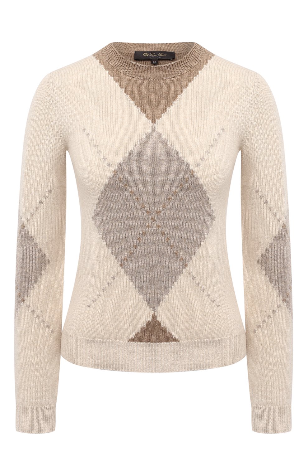 Кашемировый пуловер LORO PIANA светло-бежевого цвета по цене 185000 руб., арт. FAL3595, фото 1 Кашемировый пуловер LORO PIANA, арт. FAL3595, фото 1