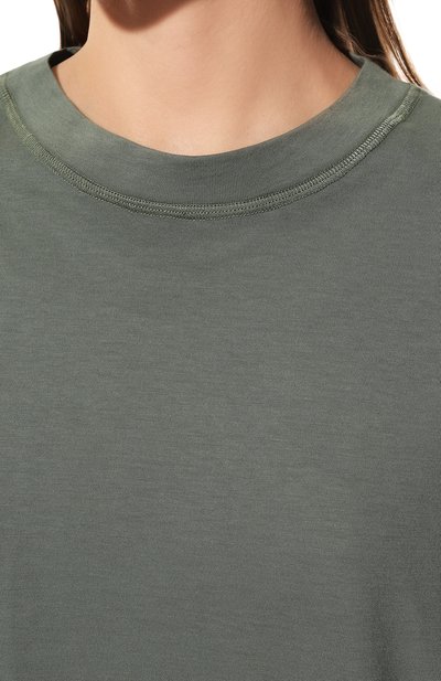 Хлопковое платье STELLA MCCARTNEY хаки цвета по цене 39300 руб., арт. S7A611580, фото 5 Хлопковое платье STELLA MCCARTNEY, арт. S7A611580, фото 5