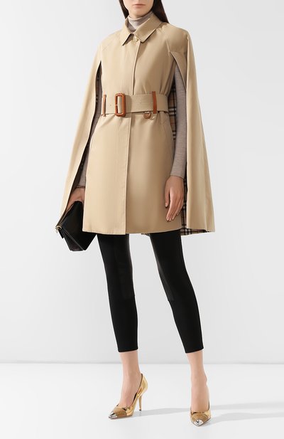 Хлопковый кейп BURBERRY бежевого цвета по цене 181500 руб., арт. 8011417, фото 2 Хлопковый кейп BURBERRY, арт. 8011417, фото 2
