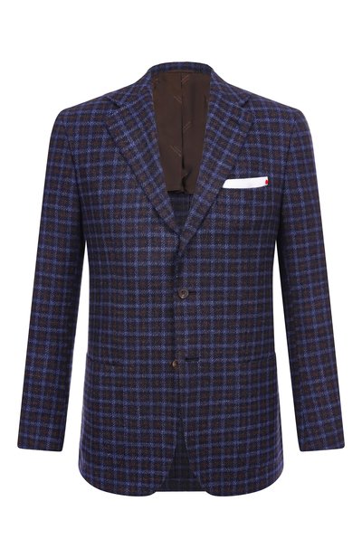 Мужской пиджак из шерсти и шелка KITON, арт. UG81K0128G02/64L-68L