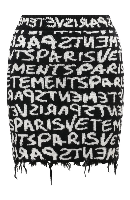 

Шерстяная юбка VETEMENTS, Чёрно-белый