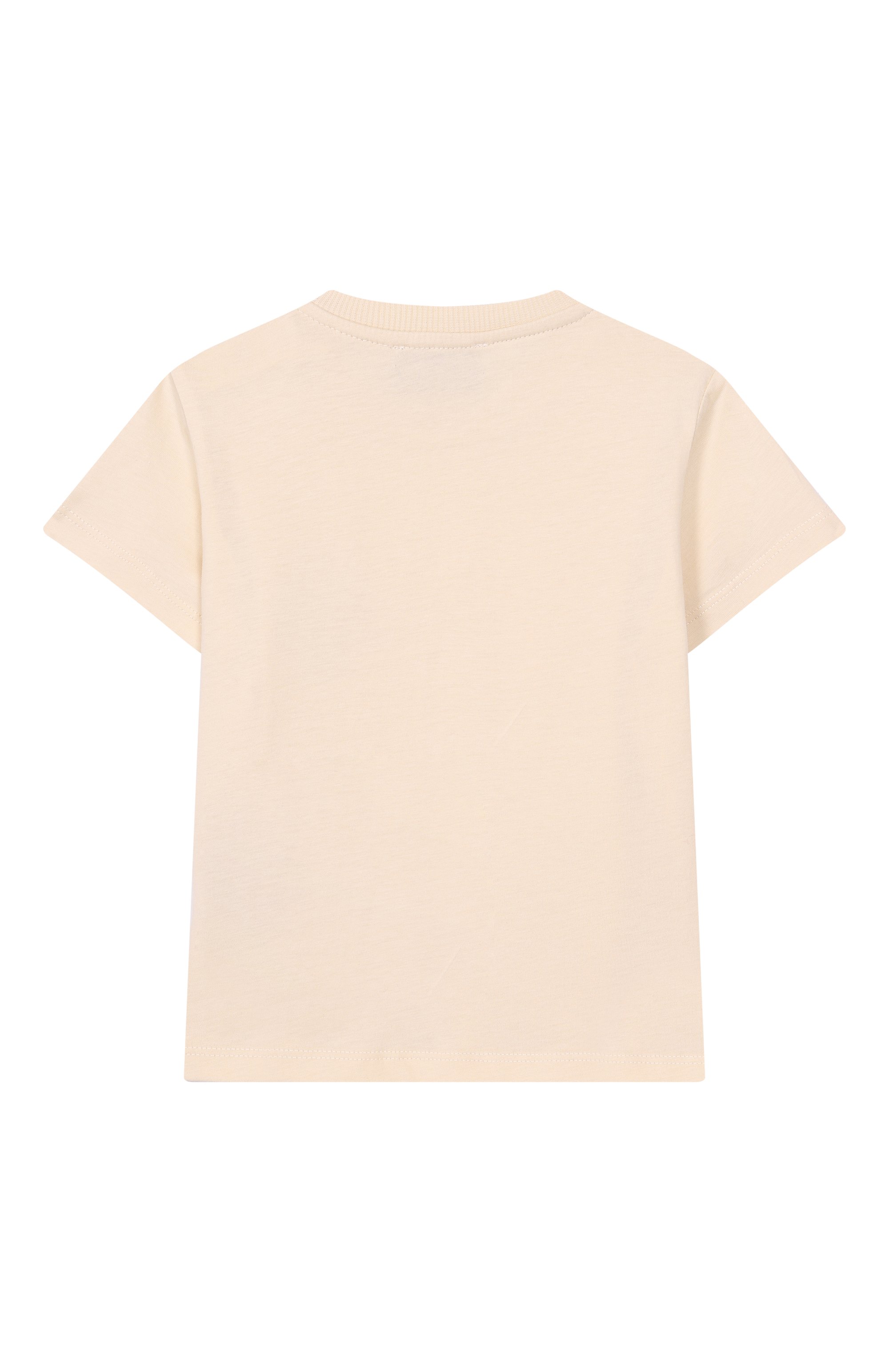 Хлопковая футболка MOSCHINO светло-бежевого цвета по цене 7580 руб., арт. MUM04S/LAA03, фото 2 Хлопковая футболка MOSCHINO, арт. MUM04S/LAA03, фото 2