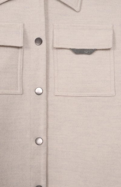 Шерстяная куртка-рубашка BRUNELLO CUCINELLI, арт. BD565C437C, фото 3