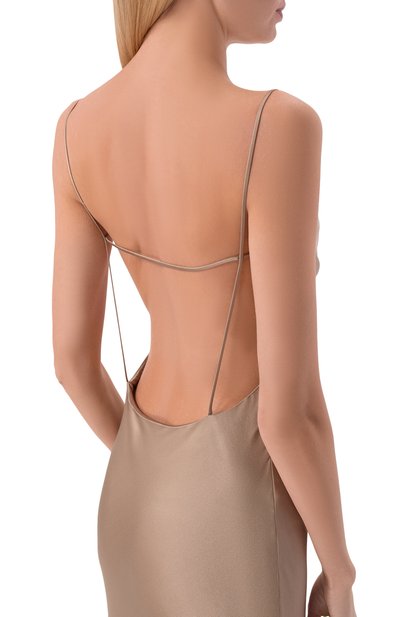 Атласное платье SAINT LAURENT, арт. 838025/Y7G27, фото 4