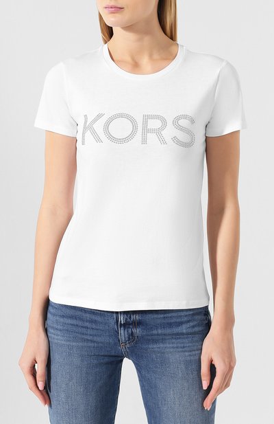Хлопковая футболка MICHAEL MICHAEL KORS, арт. MH85M2Y97J, фото 3