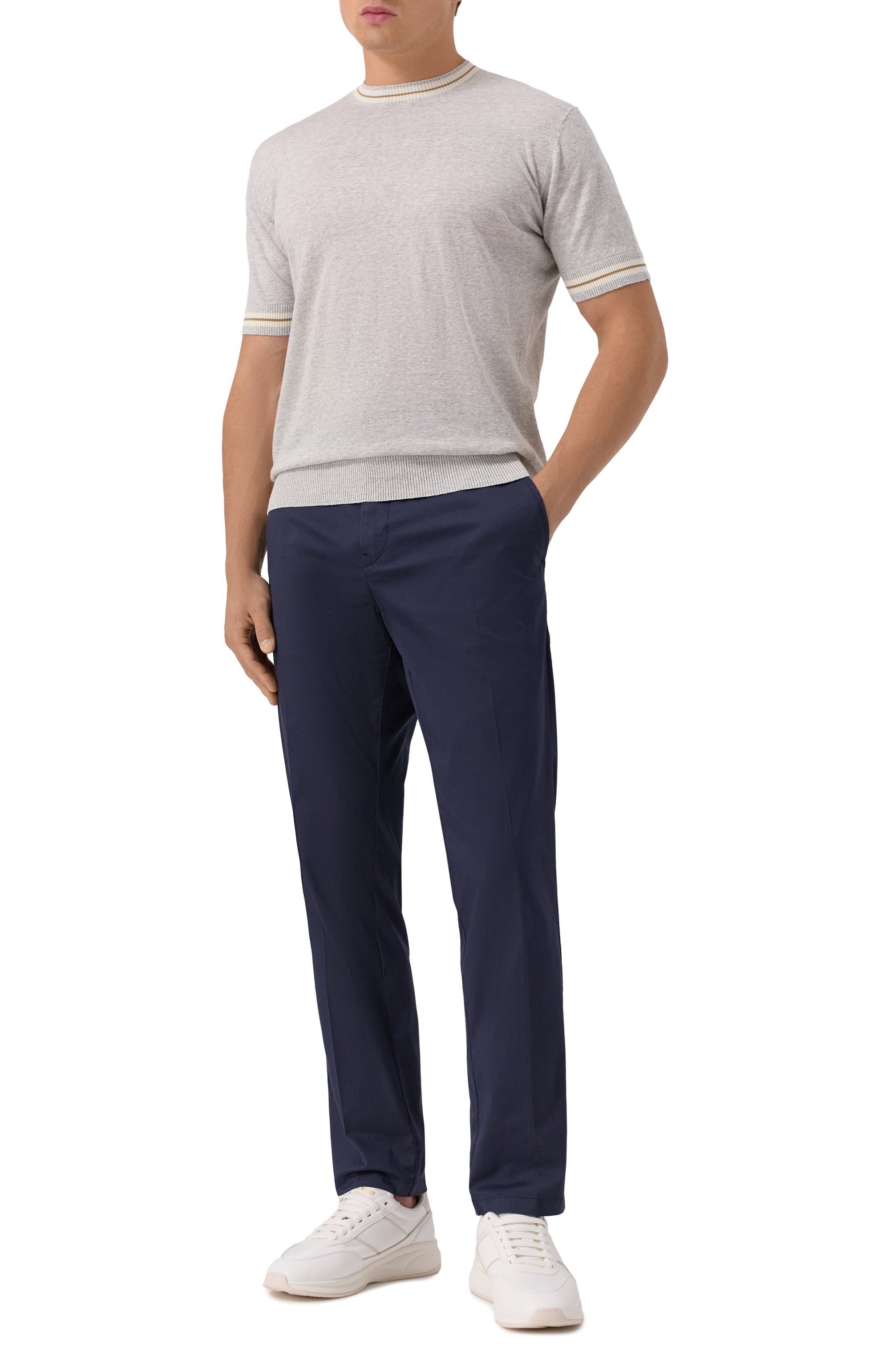 Джемпер изо льна и хлопка L.B.M. 1911 серого цвета по цене 25350 руб., арт. 6400/59046, фото 2 Джемпер изо льна и хлопка L.B.M. 1911, арт. 6400/59046, фото 2